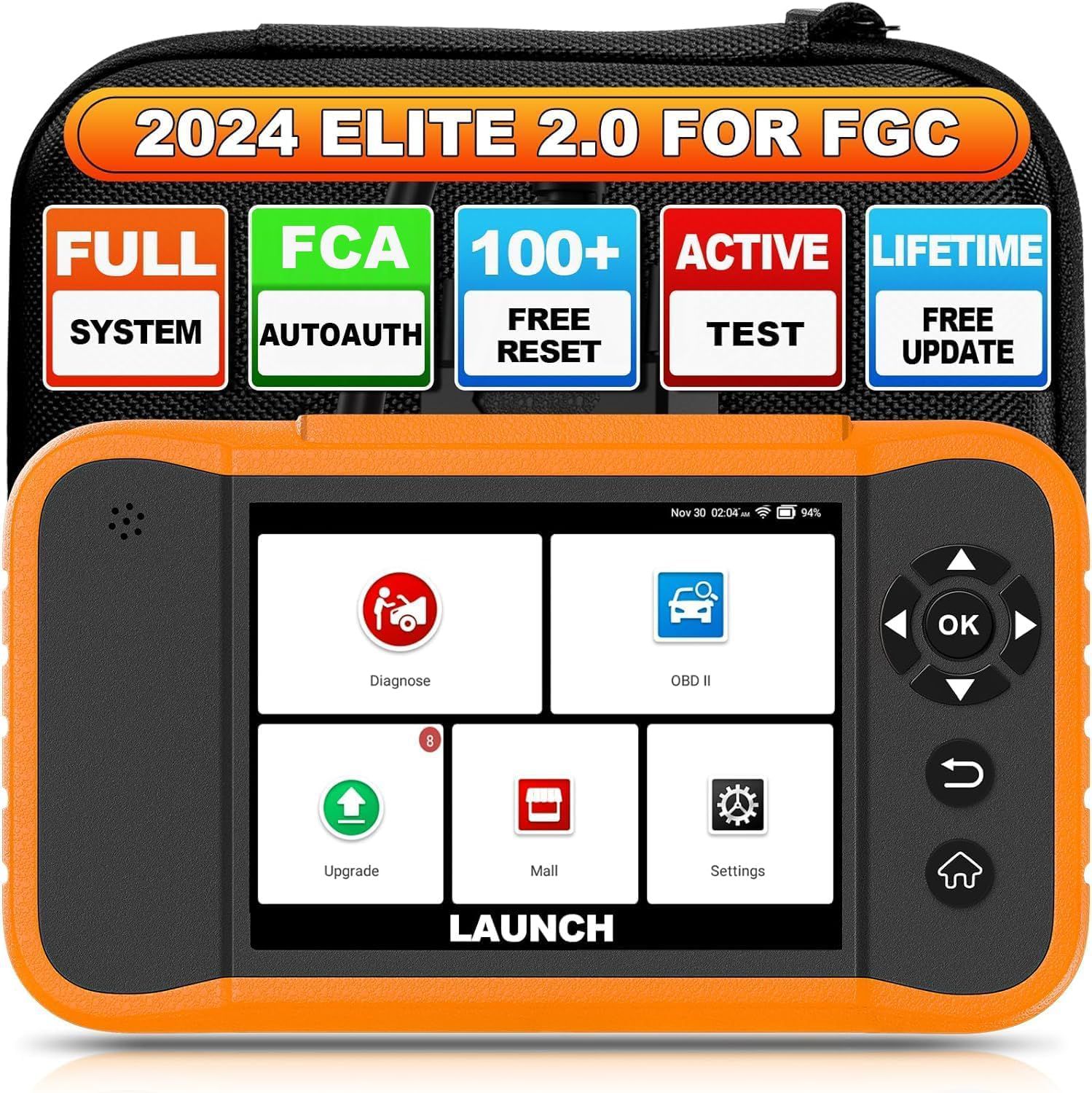 2025 lançamento Creader Elite 2.0 FGC sistema completo diagnóstico bi-direcional varredura scanner para Ford/GM/Buick/Cadillac/Chevrolet/Chrysler/Dodge/Jeep