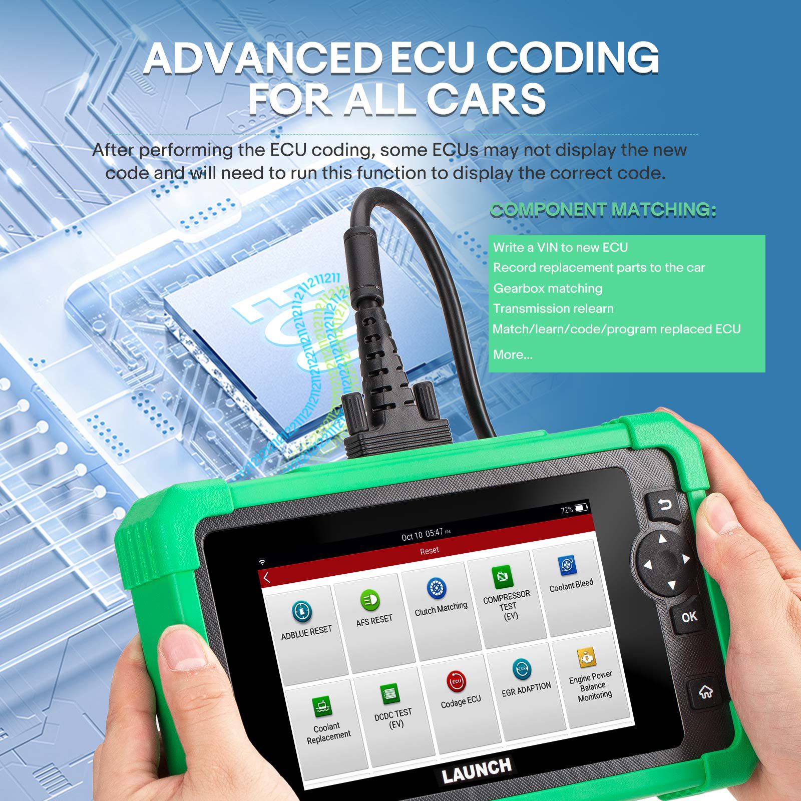 2025 Lançamento CRP919 EV Diagnostic Scanner 43+ Funções de Serviço para Veículos Elétricos Carros de Nova Energia