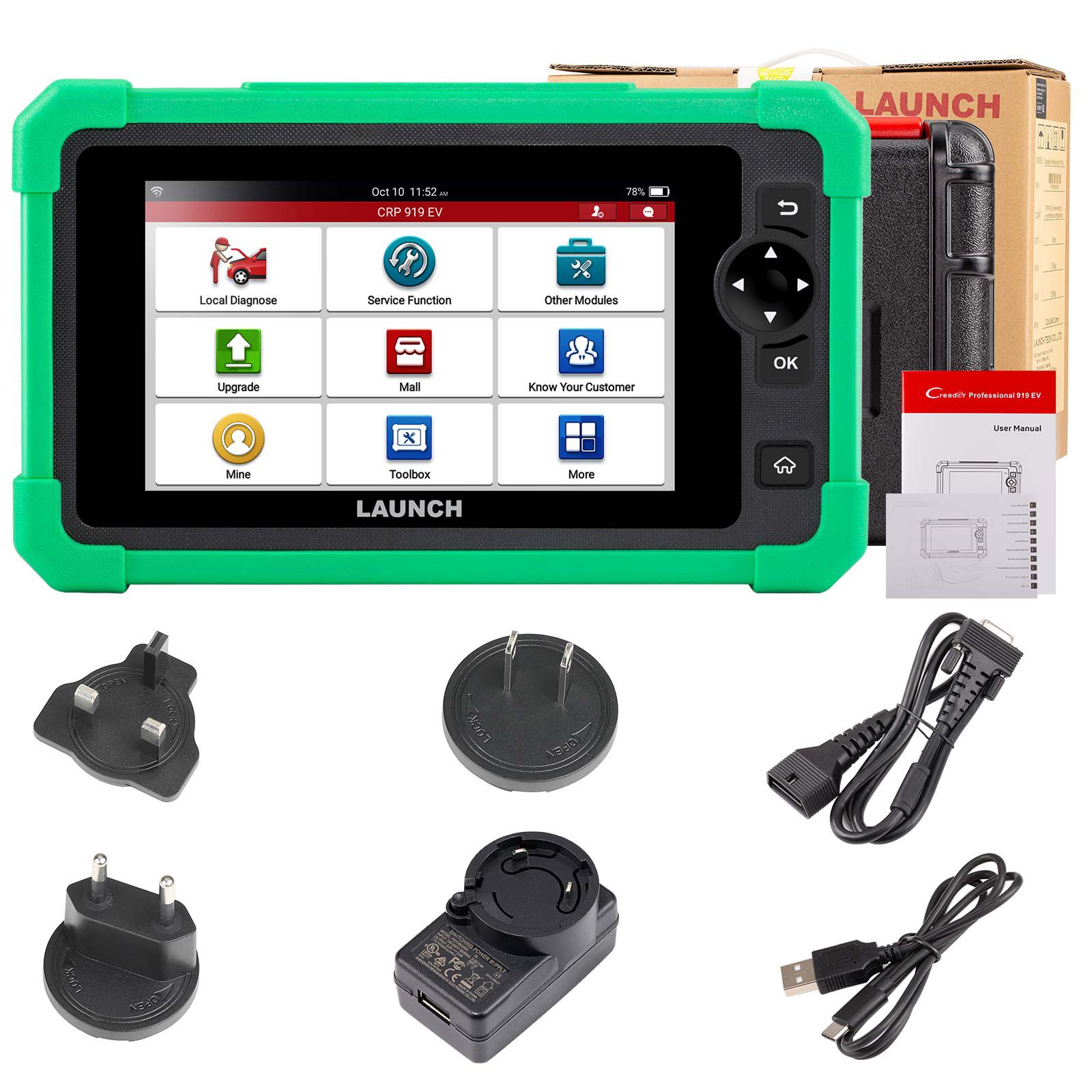 2025 Lançamento CRP919 EV Diagnostic Scanner 43+ Funções de Serviço para Veículos Elétricos Carros de Nova Energia