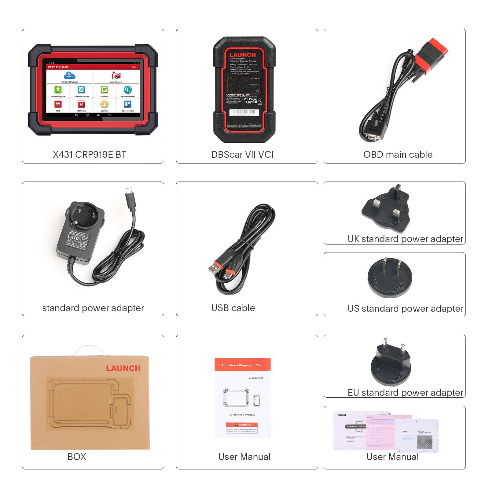 Lançamento CRP919E BT Scanner diagnóstico com Bluetooth suporta CAN FD DoIP e ECU codificação 31 + OE-nível funções de manutenção