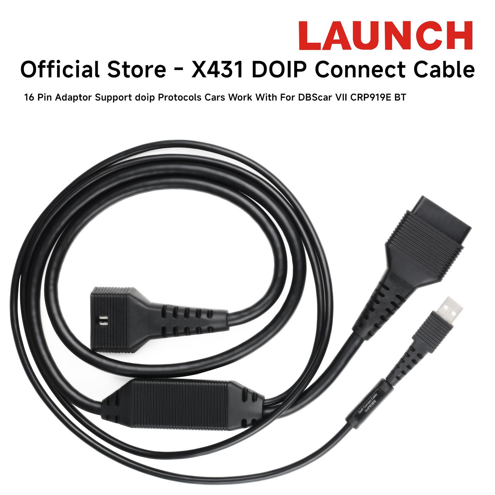 2024 LAUNCH DOIP Cabo adaptador para dispositivos com conectores Bluetooth CAR VII