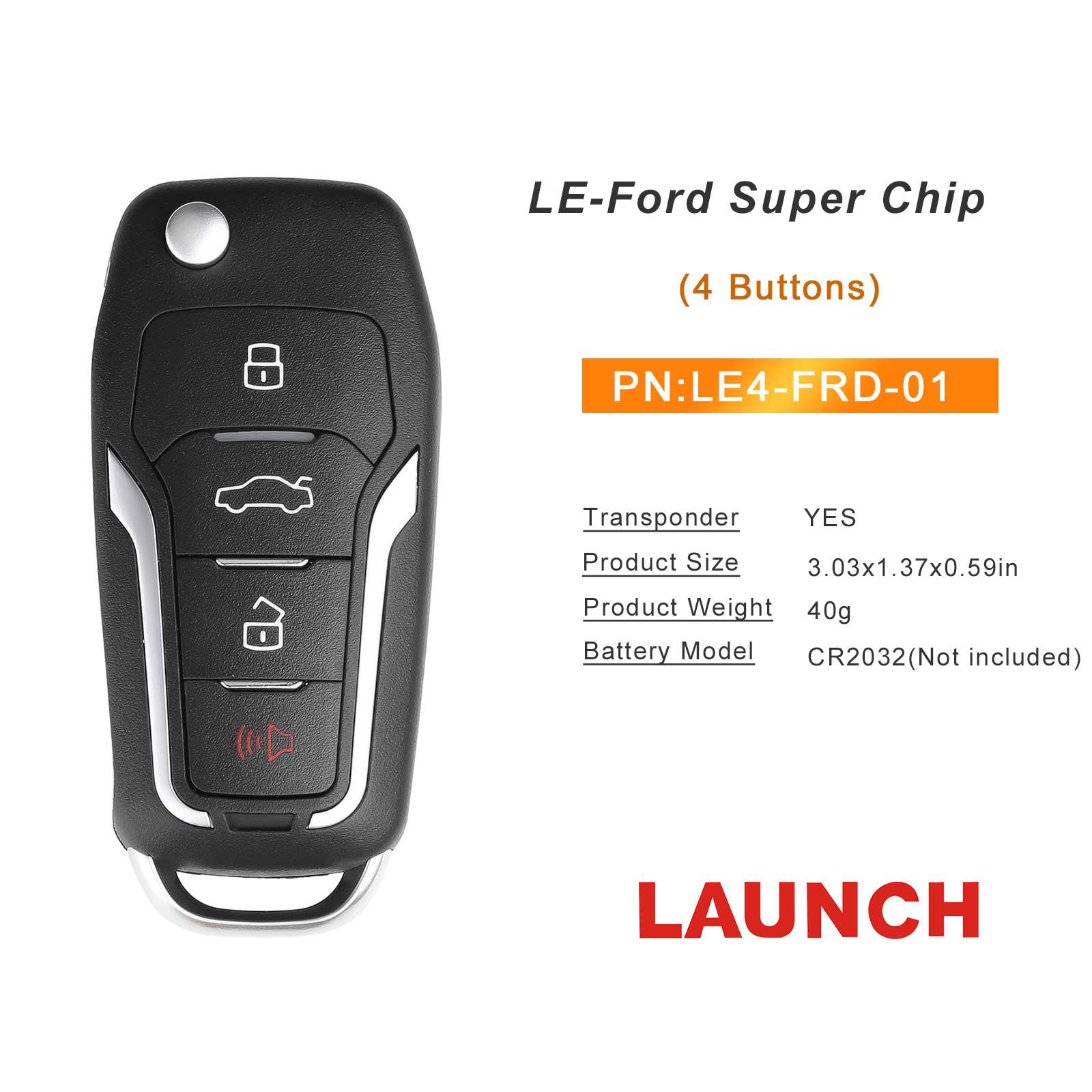 Lançamento LE4-FRD-01 LE-Ford Super Chip Smart Key (dobrável 4 botões) 5pcs/lot