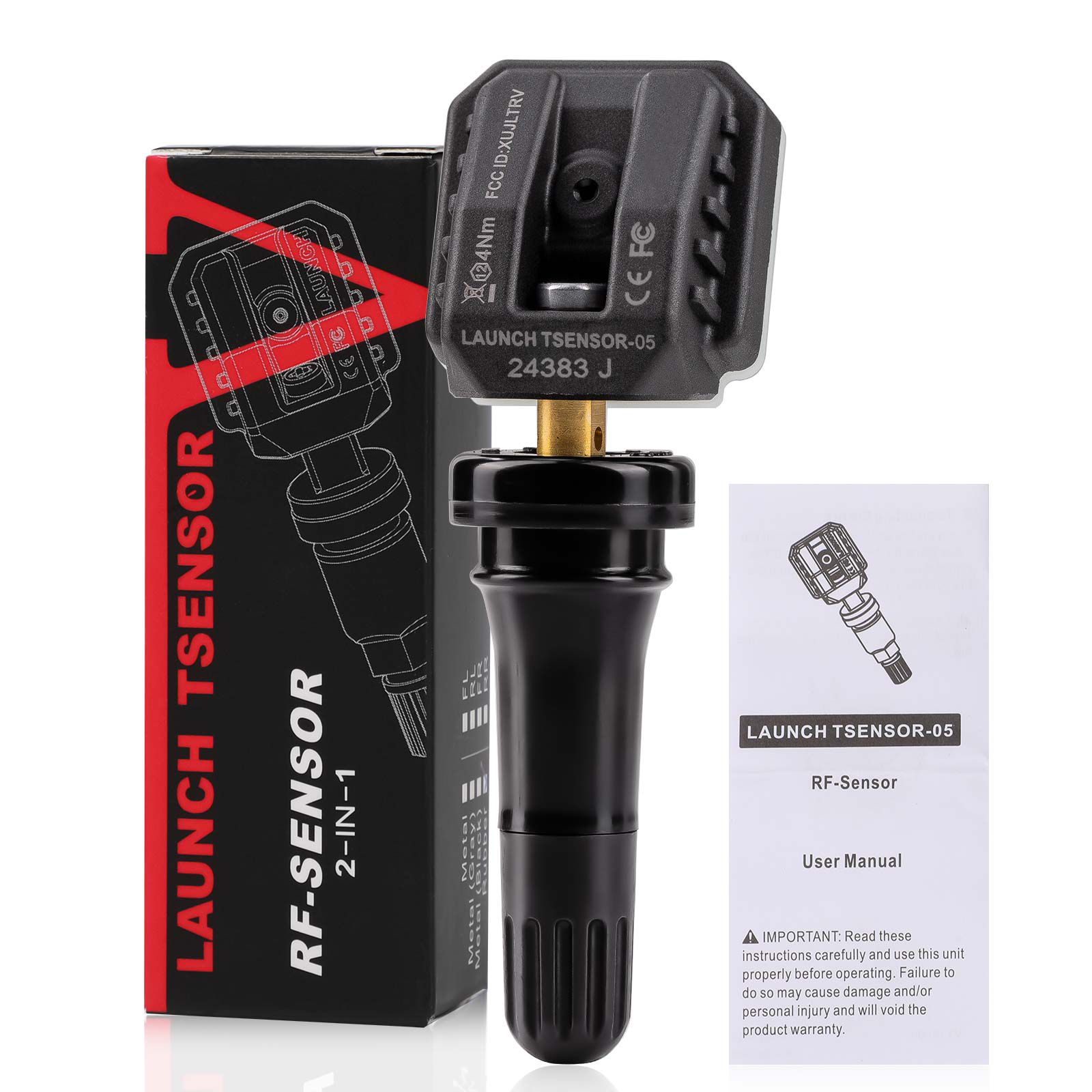4pcs Lançamento LTR-05 RF Sensor 315MHz & 433MHz TPMS Sensor Ferramenta Metal & Borracha