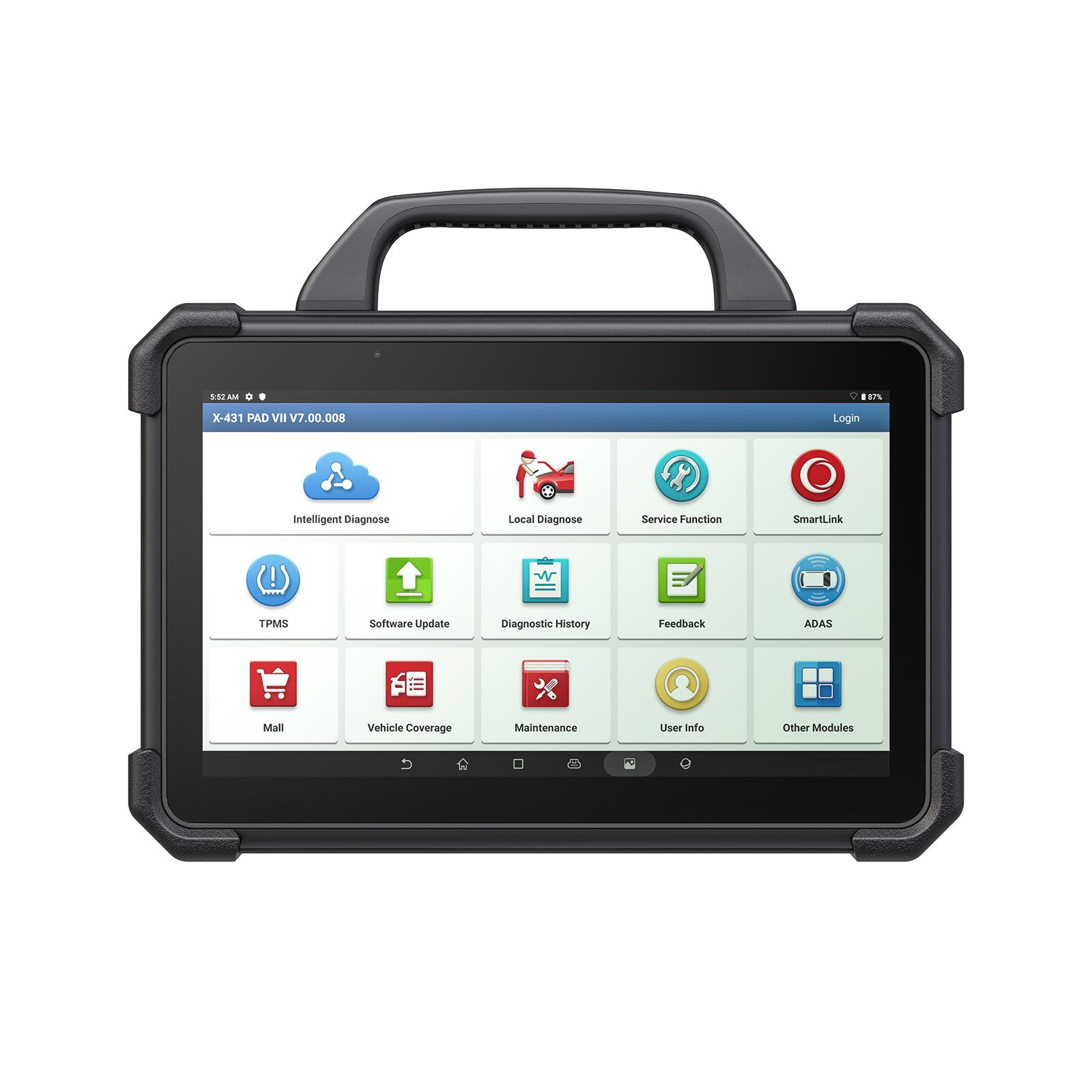 Lançar X-431 PAD VII PAD 7 Elite Automotive Diagnostic Tool Plus Heavy Duty Truck Software Licença e Adaptadores Suporta Carros e Caminhões de 12V e 24V