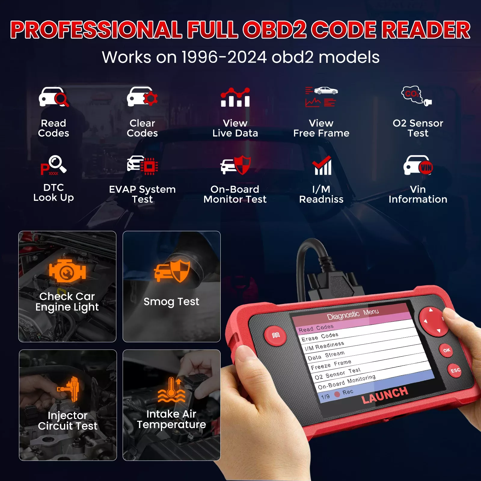 Lançamento X431 CRP123 V2.0 mais scanner OBD2 todos os sistemas ferramentas de diagnóstico do carro óleo SAS ETC leitor de código de serviço atualização gratuita por toda a vida