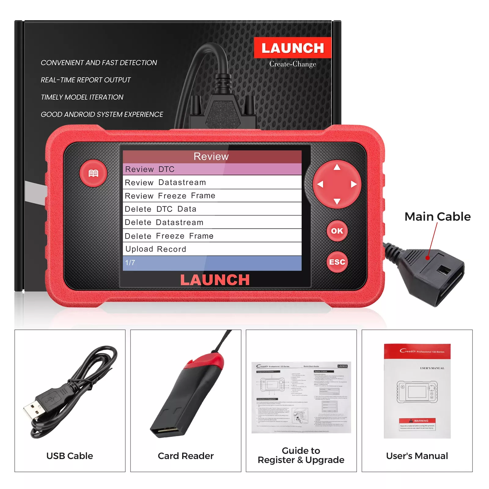 Lançamento X431 CRP123 V2.0 mais scanner OBD2 todos os sistemas ferramentas de diagnóstico do carro óleo SAS ETC leitor de código de serviço atualização gratuita por toda a vida
