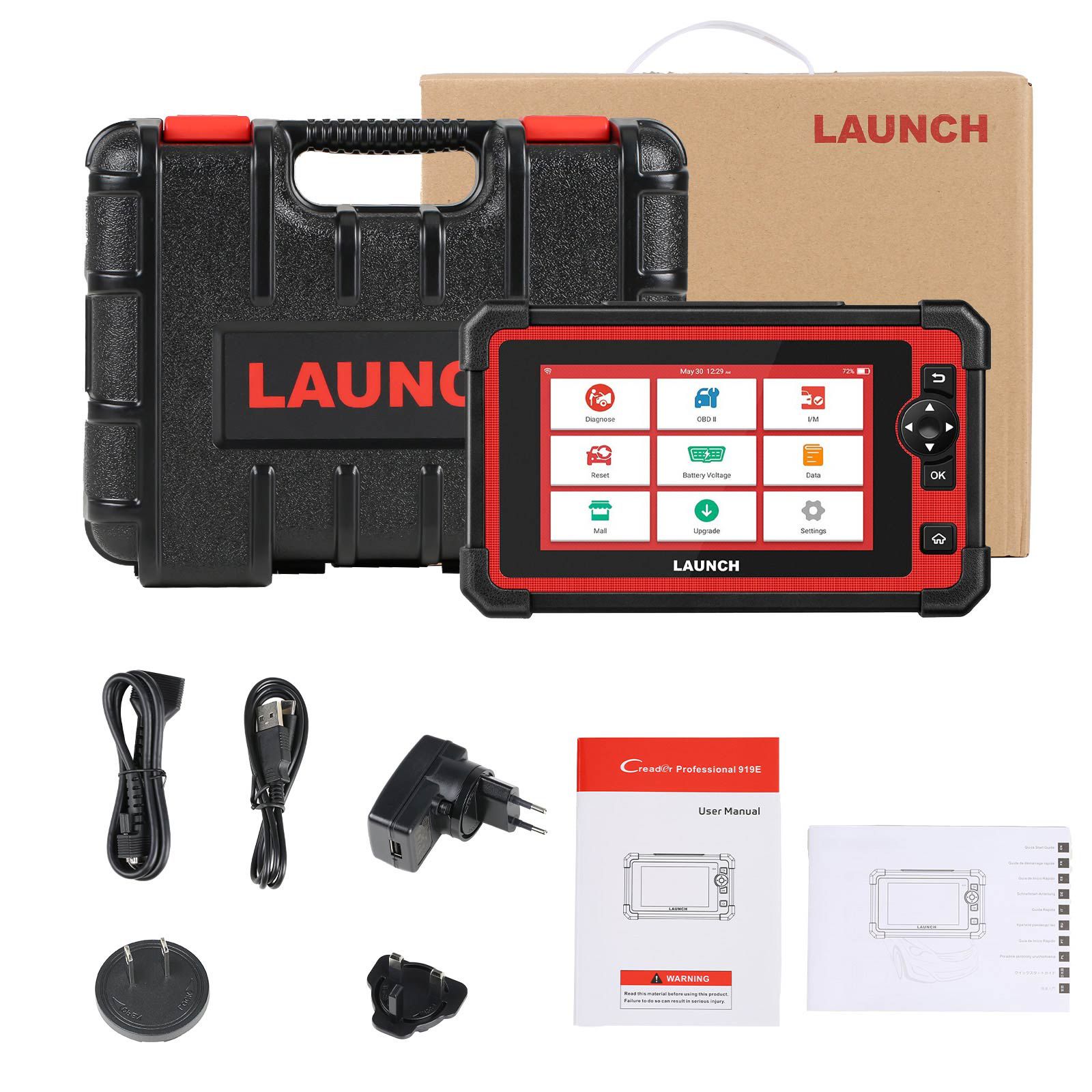 LANCHAMENTO X431 CRP919E Ferramentas de diagnóstico do carro do sistema completo com o leitor de código OBD OBD2 automático do serviço de redefinição de 31 + 2 anos Atualização gratuita