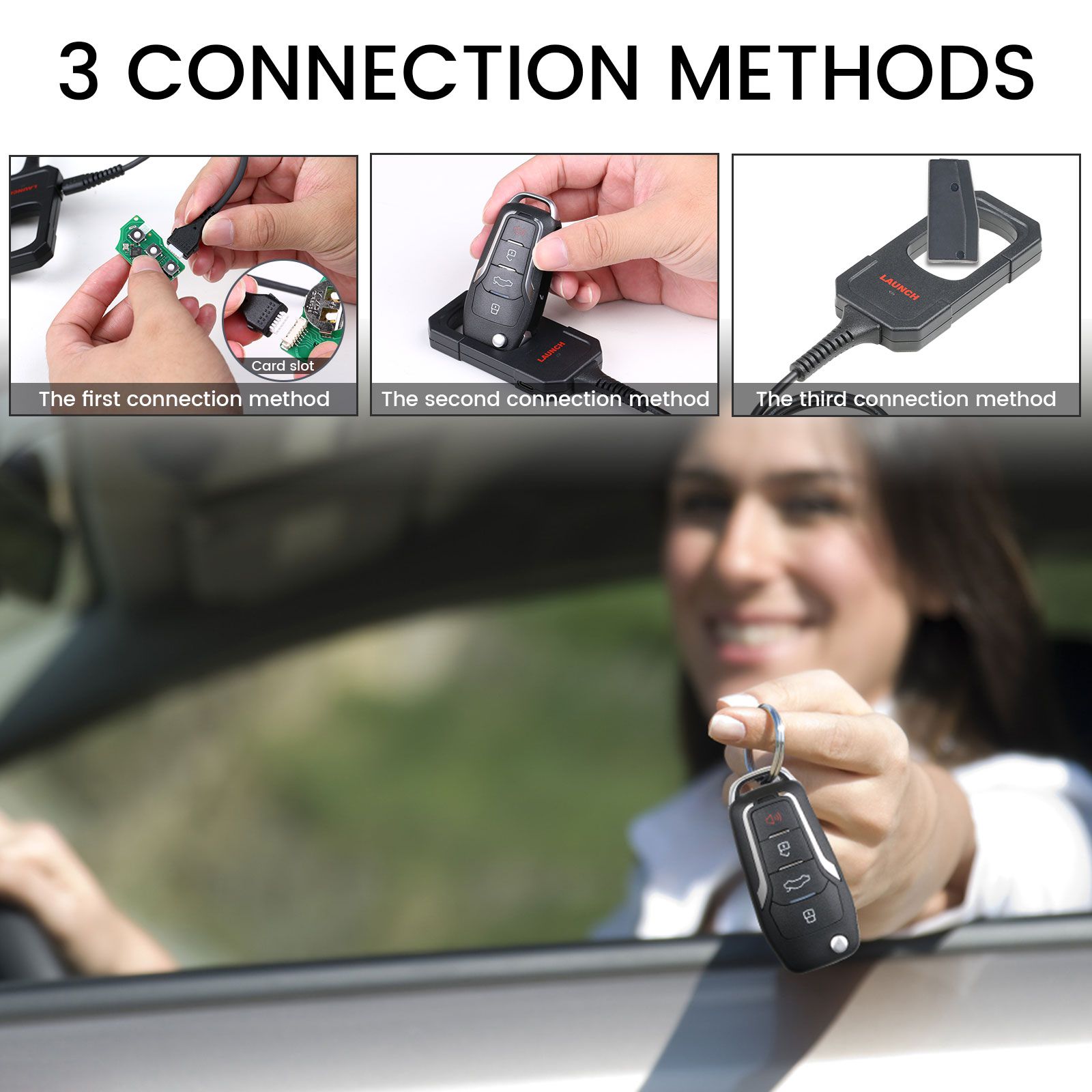 Lançar X431 Key Programmer Remote Maker com Super Chip e 4 conjuntos de chaves inteligentes