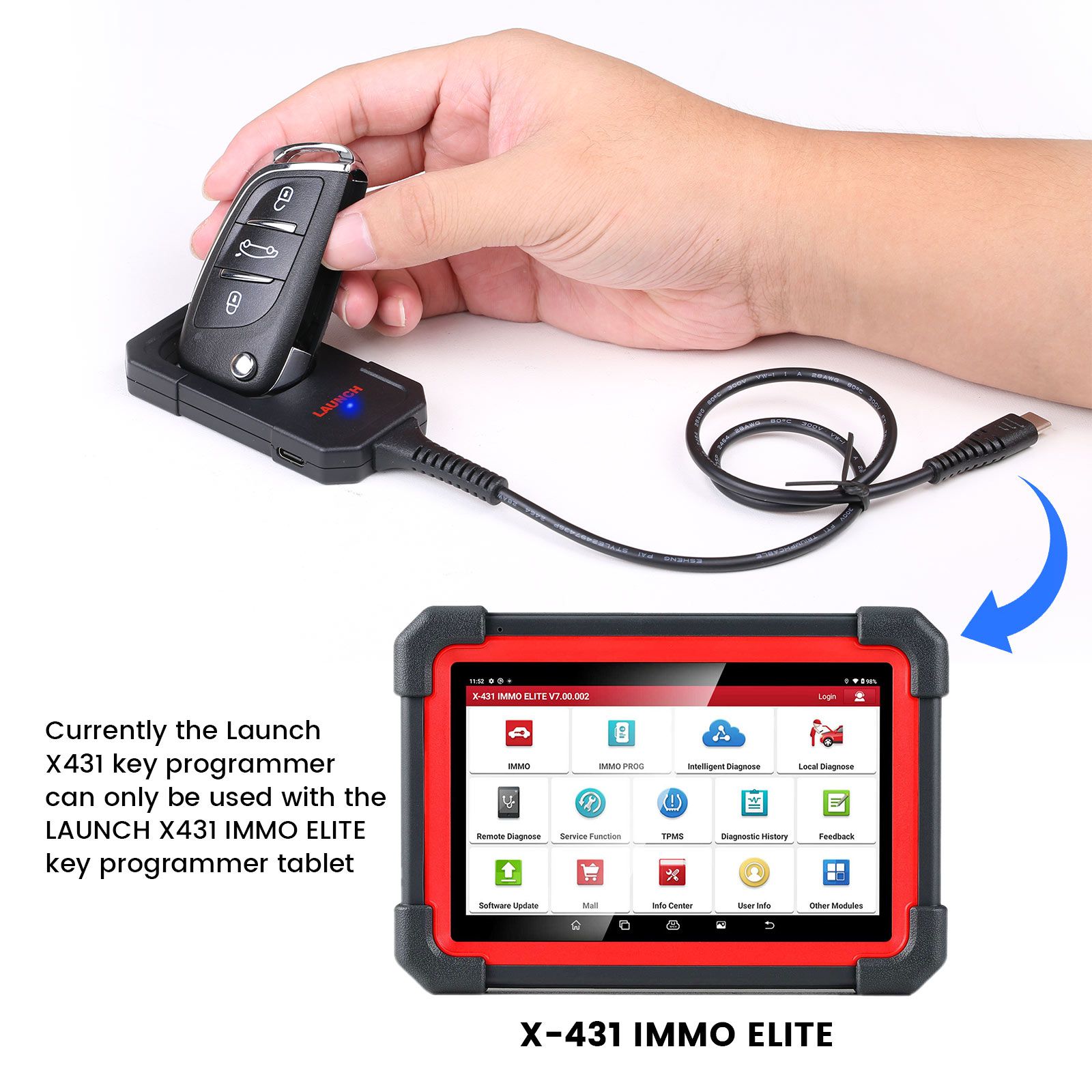 Lançar X431 Key Programmer Remote Maker com Super Chip e 4 conjuntos de chaves inteligentes