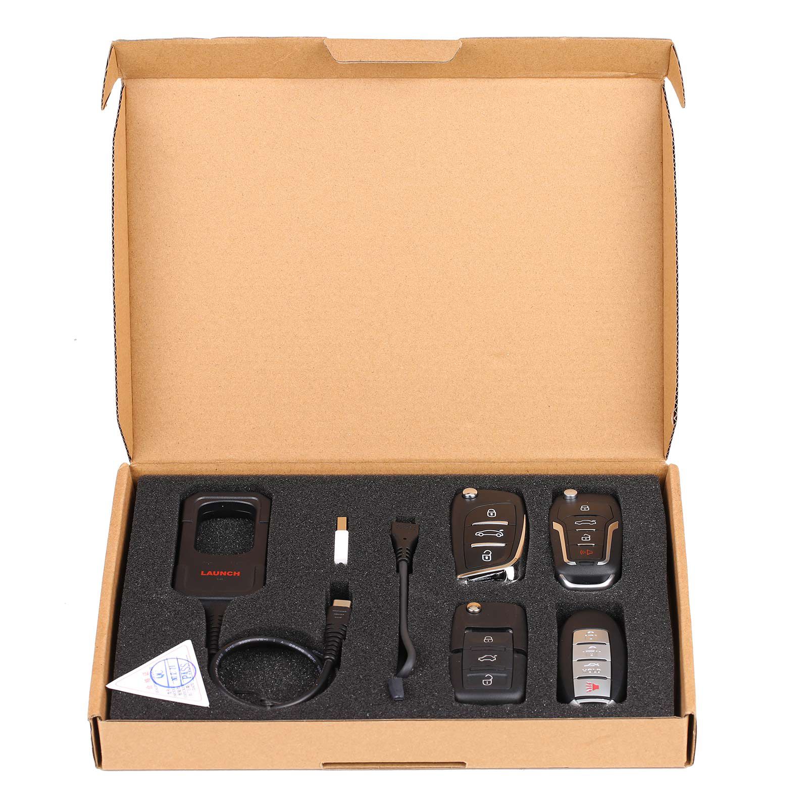 Lançar X431 Key Programmer Remote Maker com Super Chip e 4 conjuntos de chaves inteligentes