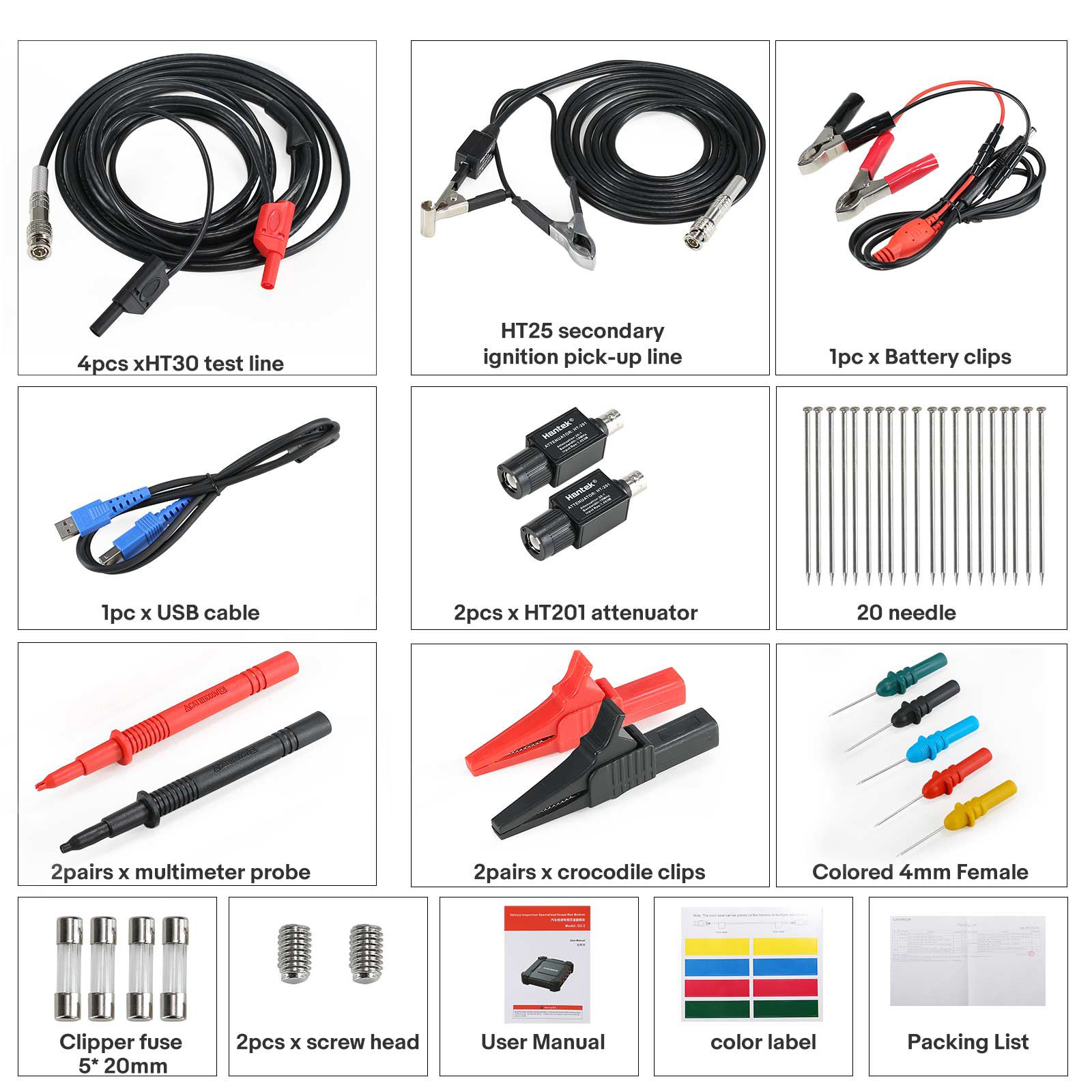 Lançamento X431 O2-2 Osciloscópio de caixa de âmbito 4 canais 100MHz USB DC Osciloscópios automotivos trabalham com PRO3S + V5.0 / PAD V / PAD VII