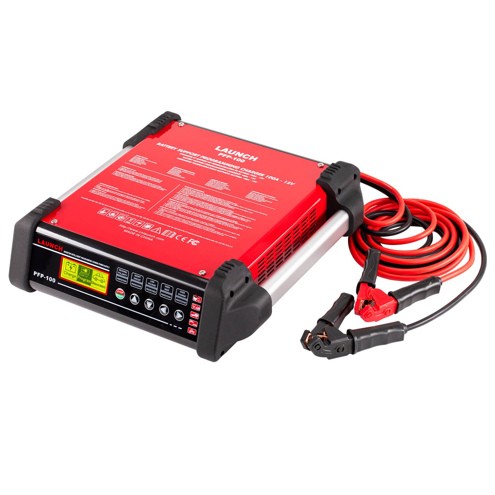 2025 Lançamento PFP-100 Programação Flash Power Carregador avançado de bateria de diagnóstico e mantenedor para veículos, carros, caminhões, barcos, tratores, ônibus