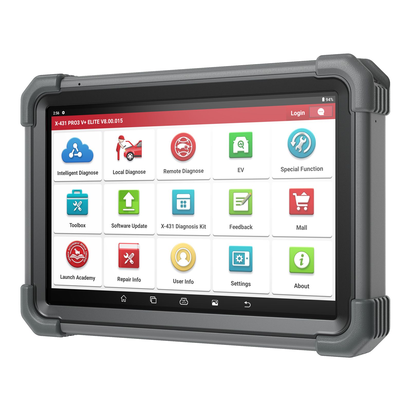 Lançamento X431 PRO3 V+ Elite Bi-Directional Diagnostic Tool 10.1'' com suporte SmartLink 2.0 Mapeamento de topologia, codificação de ECU