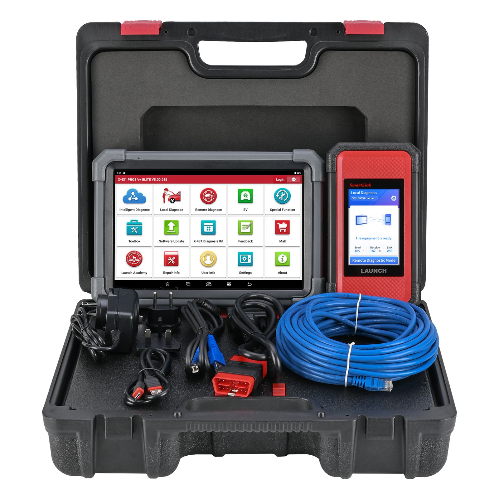 Lançamento X431 PRO3 V+ Elite Bi-Directional Diagnostic Tool 10.1'' com suporte SmartLink 2.0 Mapeamento de topologia, codificação de ECU
