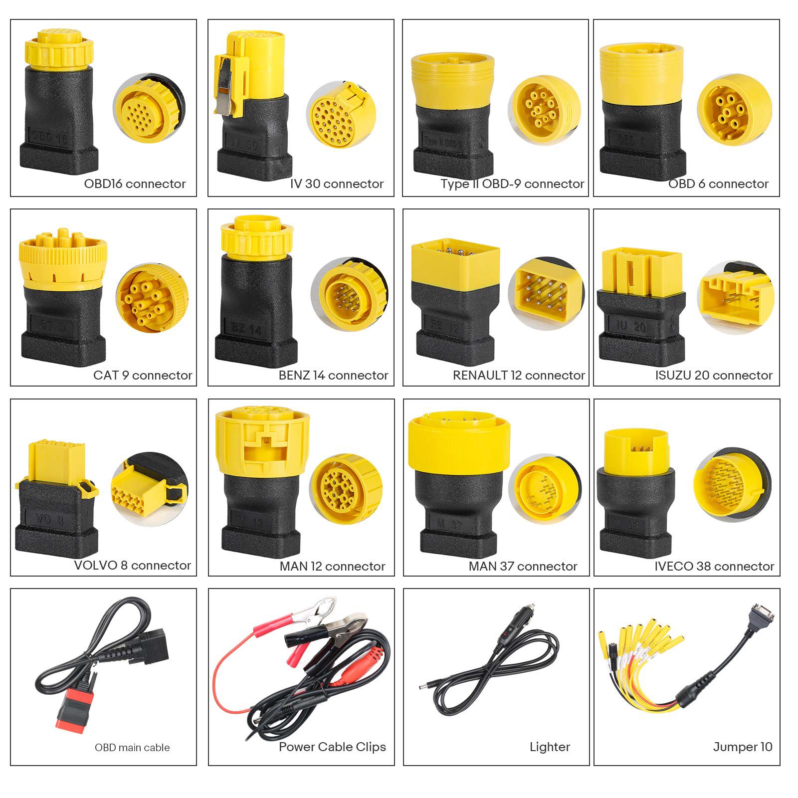 LAUNCH X431 PRO3S+ SmartLink HD para Diesel & Gasolina 12V/24V Ferramenta de varredura bidirecional Suporte ECU Codificação CANFD DOIP J2534 Programação