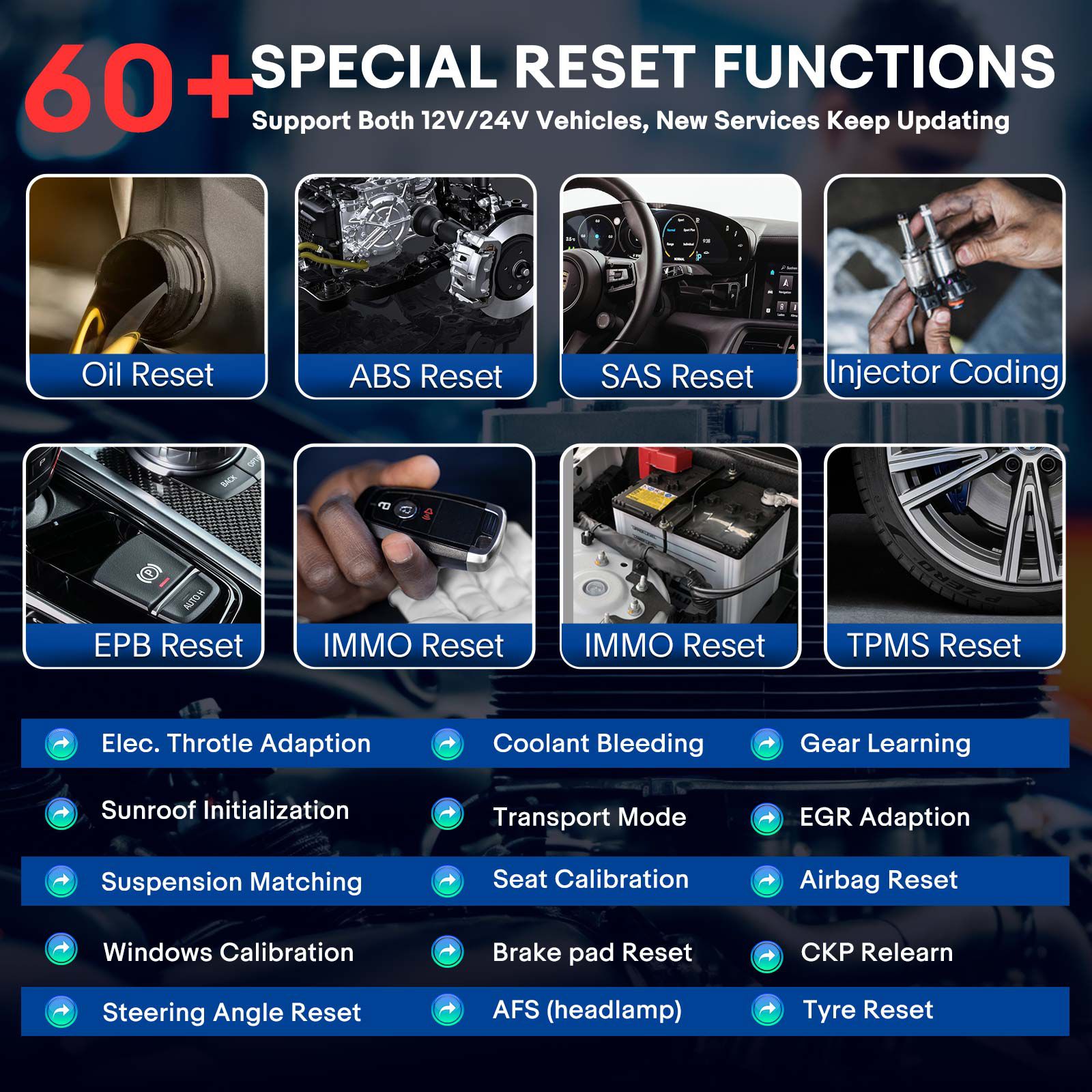 LAUNCH X431 PRO3S+ SmartLink HD para Diesel & Gasolina 12V/24V Ferramenta de varredura bidirecional Suporte ECU Codificação CANFD DOIP J2534 Programação