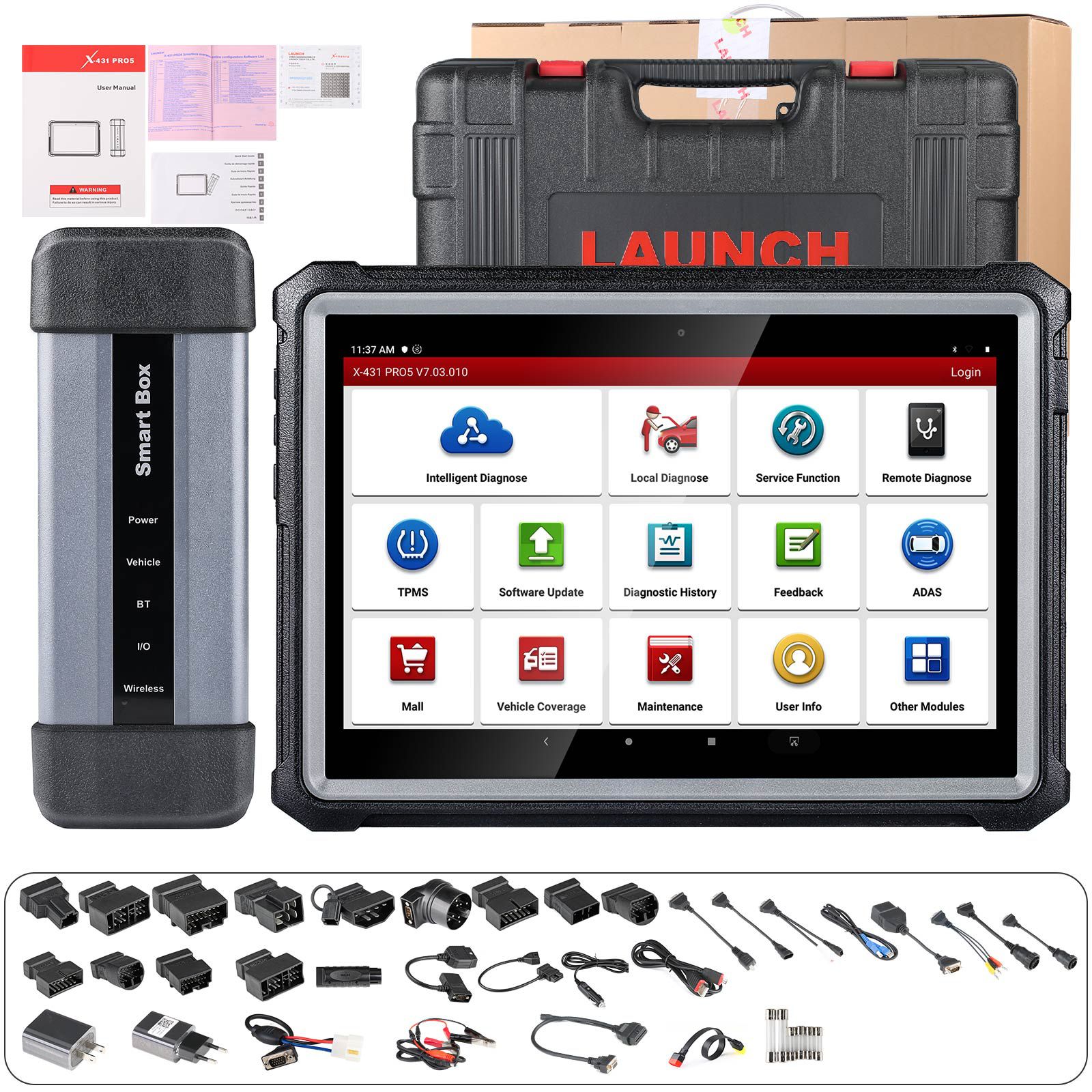 Lançamento X431 PRO5 PRO 5 Ferramenta de codificação de diagnóstico bidirecional mais programador chave do imobilizador X-PROG 3 GIII