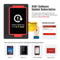 Lançamento X431 Subscription Renewal Card 1-2 Ano 12V 24V Gasolina Diesel Renovação Pin Card Suporte X431 V/V+/PRO3S+/PROS V/PAD V/HD III, ect