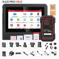 Lançamento X431 V 5.0 (X431 Pro) 8inch Wifi/Bluetooth bidirecional scanner de diagnóstico completo do sistema suporta CAN FD DOIP, guia VAG