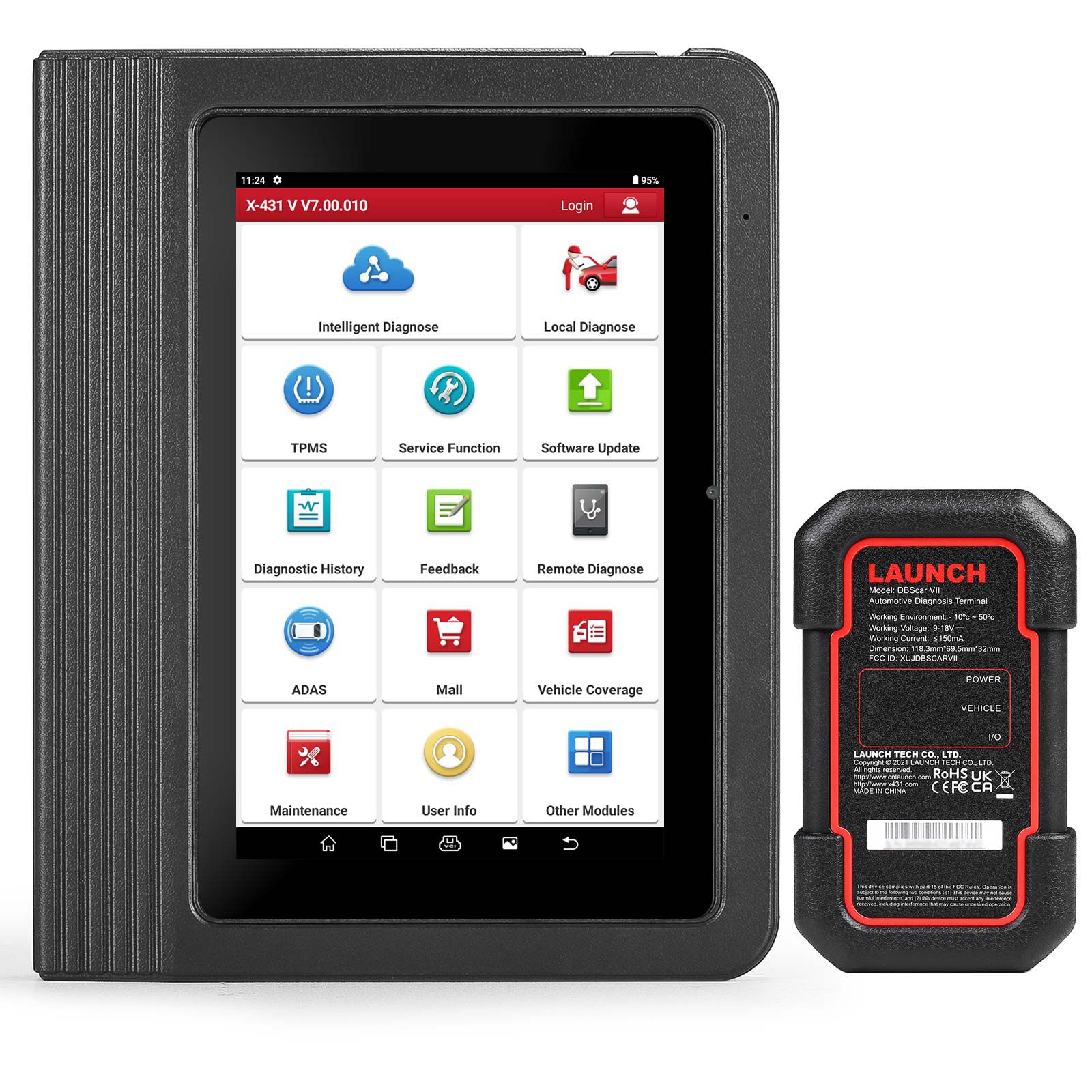 Lançamento X431 V 5.0 (X431 Pro) 8inch Wifi/Bluetooth bidirecional scanner de diagnóstico completo do sistema suporta CAN FD DOIP, guia VAG