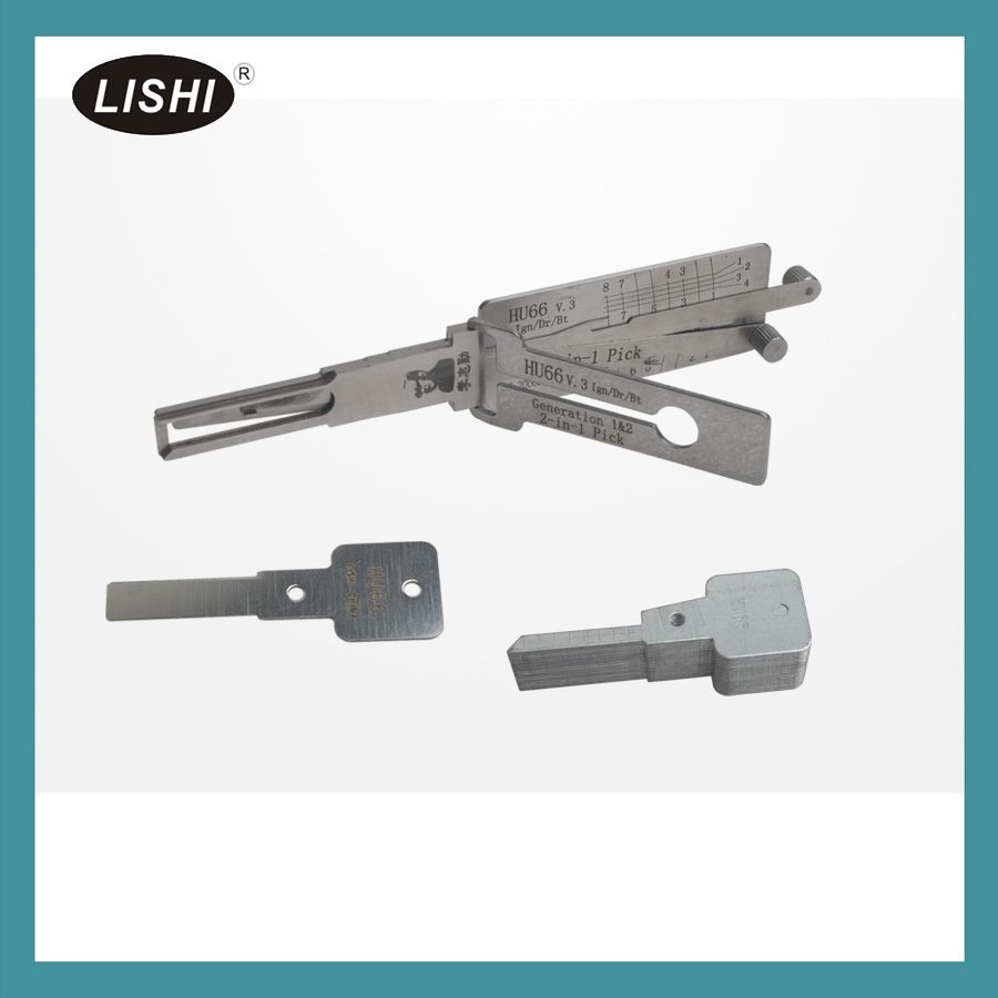 LISHI HU66 2 -in -1 Auto Pick and Decoder for Audi Ford VW Porsche Seat Skoda