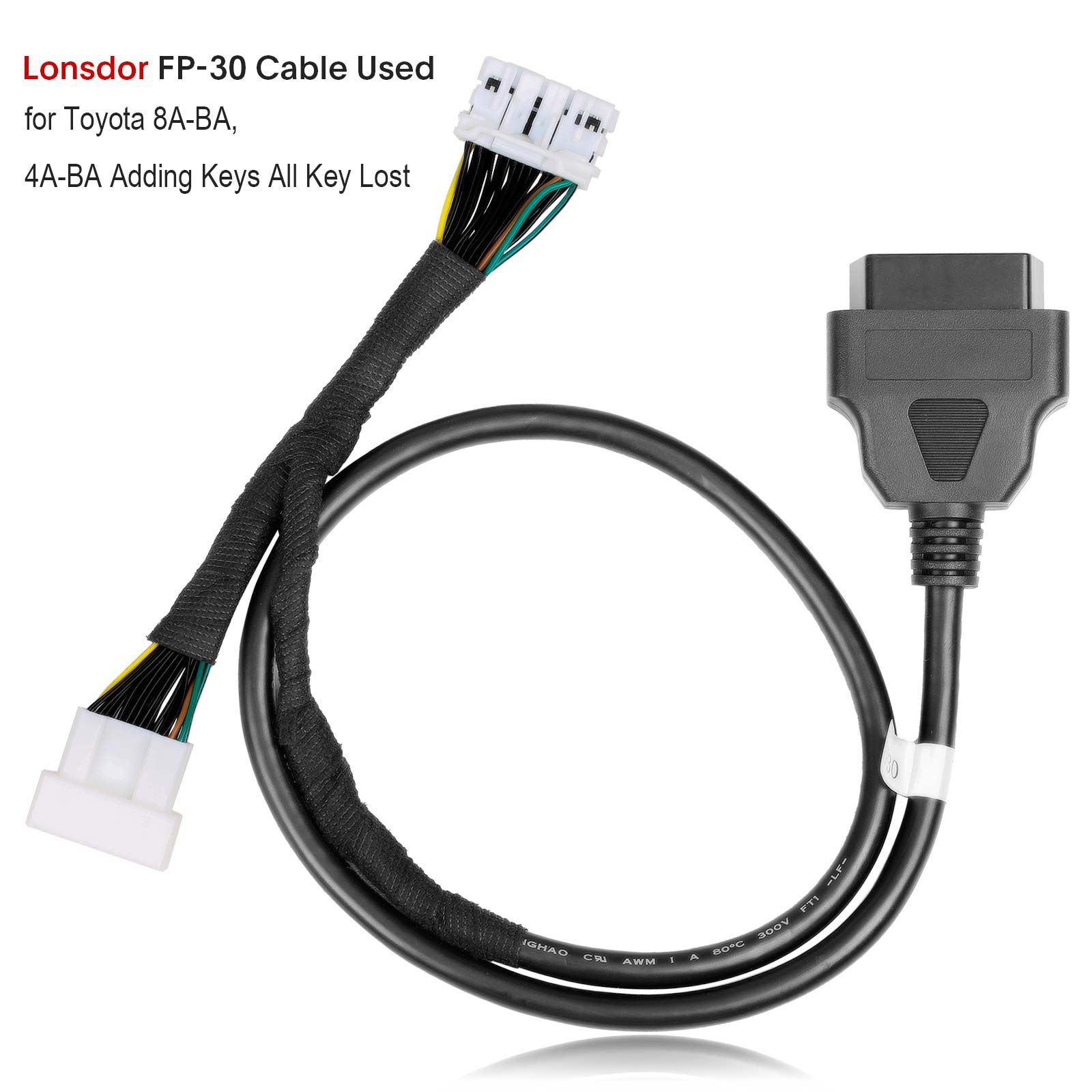 Cabo Lonsdor FP30 30 PIN mais novo para Toyota 2022- 8A-BA e Proximidade 4A sem código PIN Funciona com K518ISE K518S
