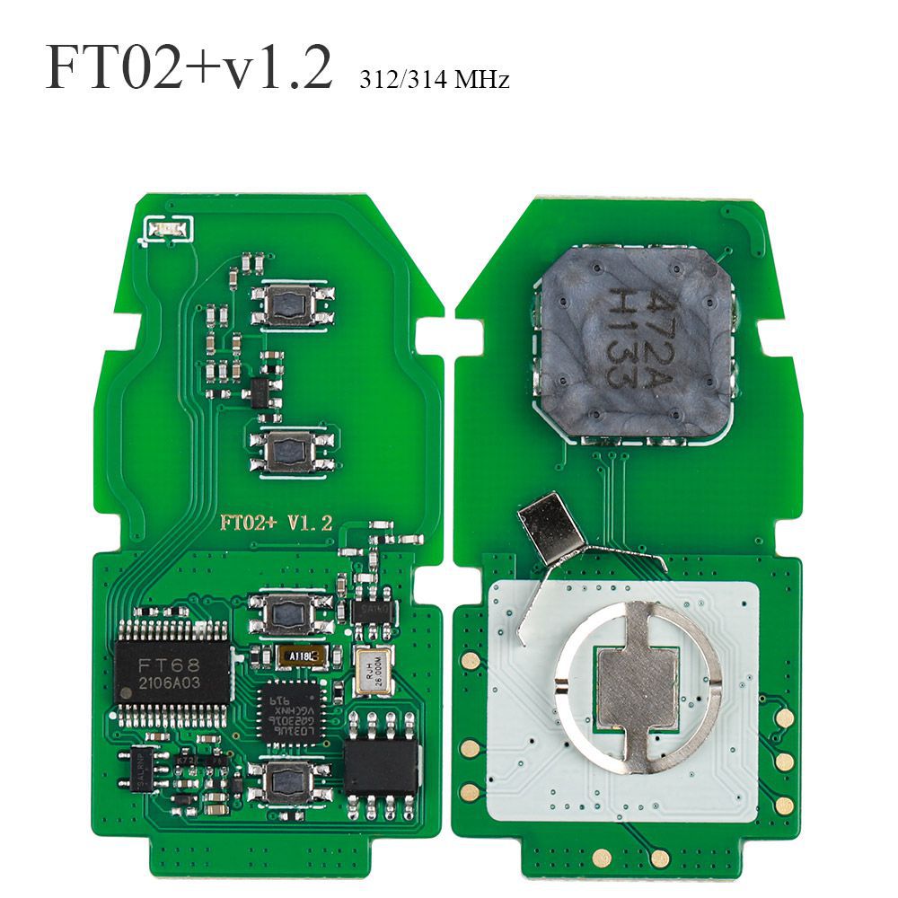 Versão da atualização de Lonsdor FT02 PH0440B de FT11-H0410C 312/314 MHz Toyota Smart Key PCB com Shell