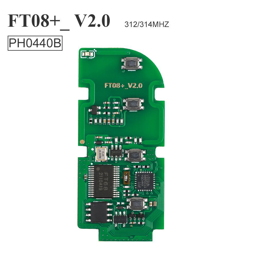 Versão de atualização de Lonsdor FT08 PH0440B de FT08-H0440C 312/314Mhz Toyota Lexus Smart Key PCB com Shell