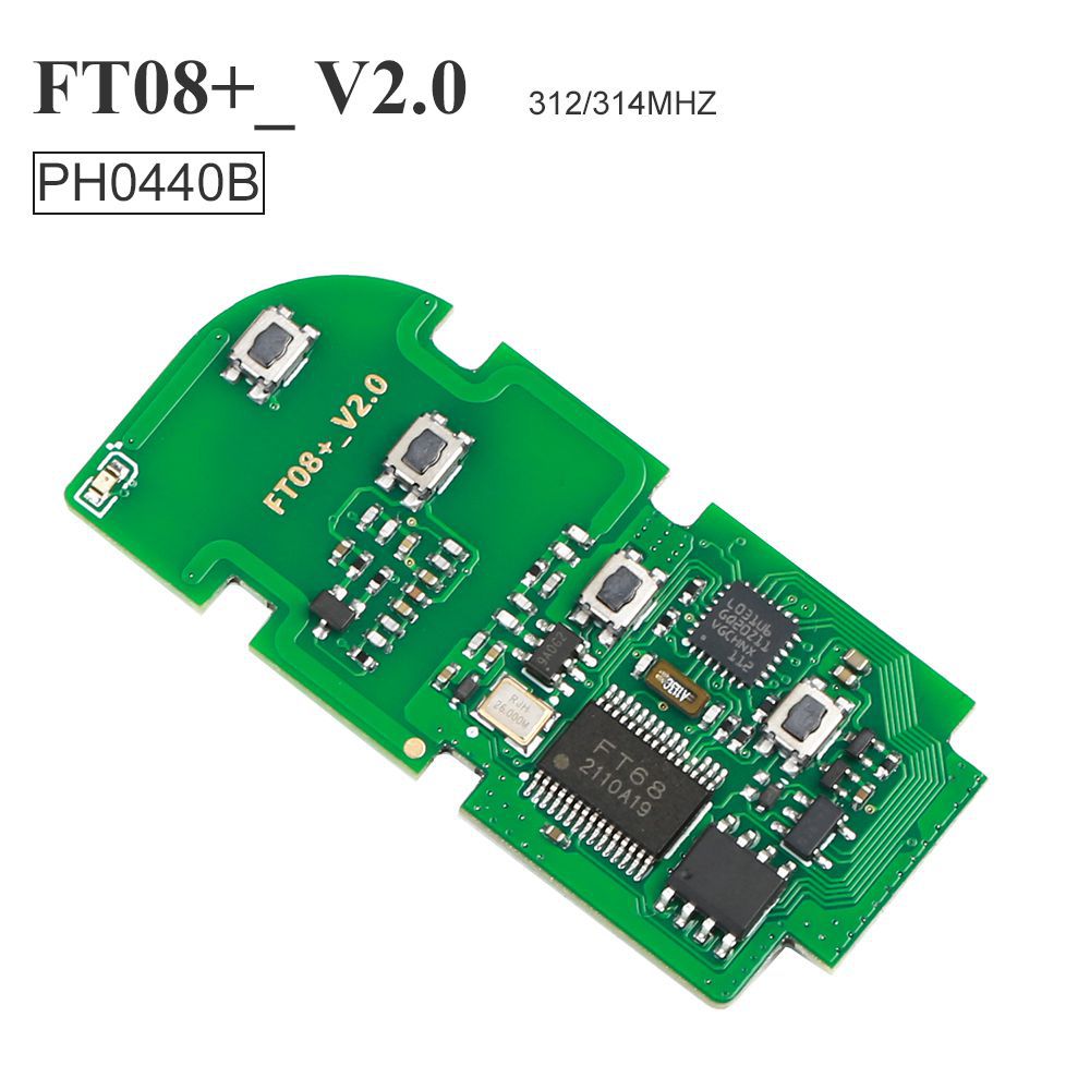 Versão de atualização de Lonsdor FT08 PH0440B de FT08-H0440C 312/314Mhz Toyota Smart Key PCB Frequency Switchable
