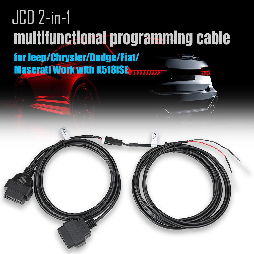 Lonsdor JCD 2-em-1 cabo de programação multifuncional para o trabalho de Jeep/Chrysler/Dodge/Fiat/Maserati com K518ISE