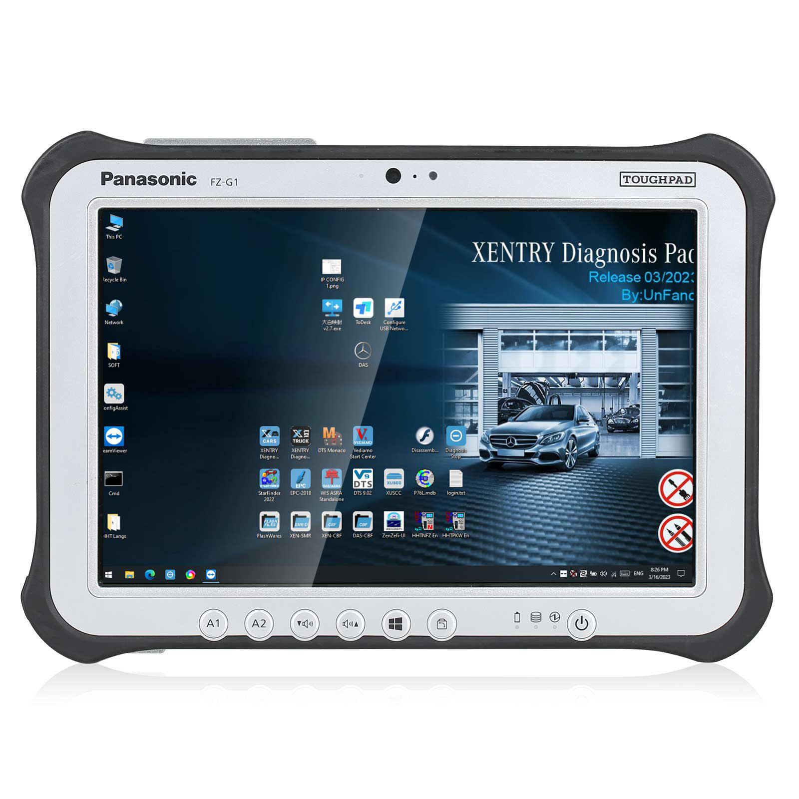 2023 Wifi MB SD Connect Compact 4 Doip With V2023.3 SSD Plus Panasonic FZ-G1 I5 3rd Generation Tablet 8G Ready to Use