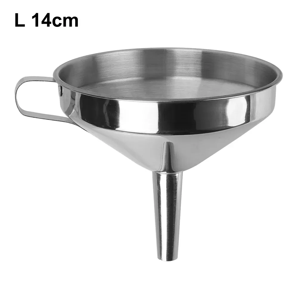 Funil de metal para aço inoxidável das ferramentas da cozinha da lata com o filtro desmontável Funil do frasco de óleo da cerveja do vinho da barra dos funis da boca larga