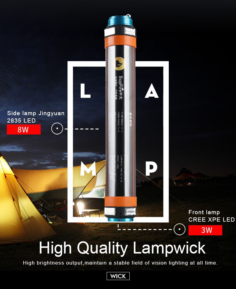 T5 Multifunção Flashlight Camping Light 