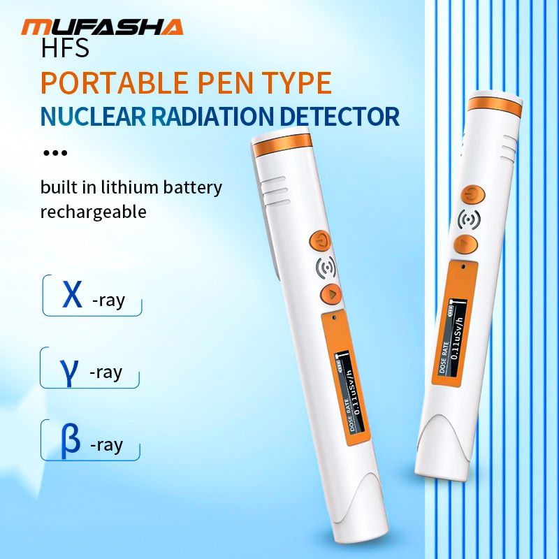MUFASHA Pen Type Nuclear Radiation Detector X-ray Y-ray B-ray com Built-in Bateria de Lítio Mini-Size