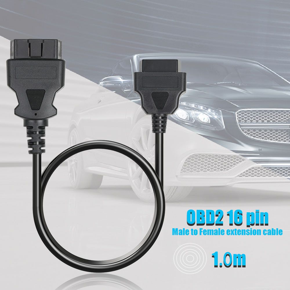 OBD2 16Pin macho para cabo de extensão fêmea para ELM327 EasyDiag e M-DIAG