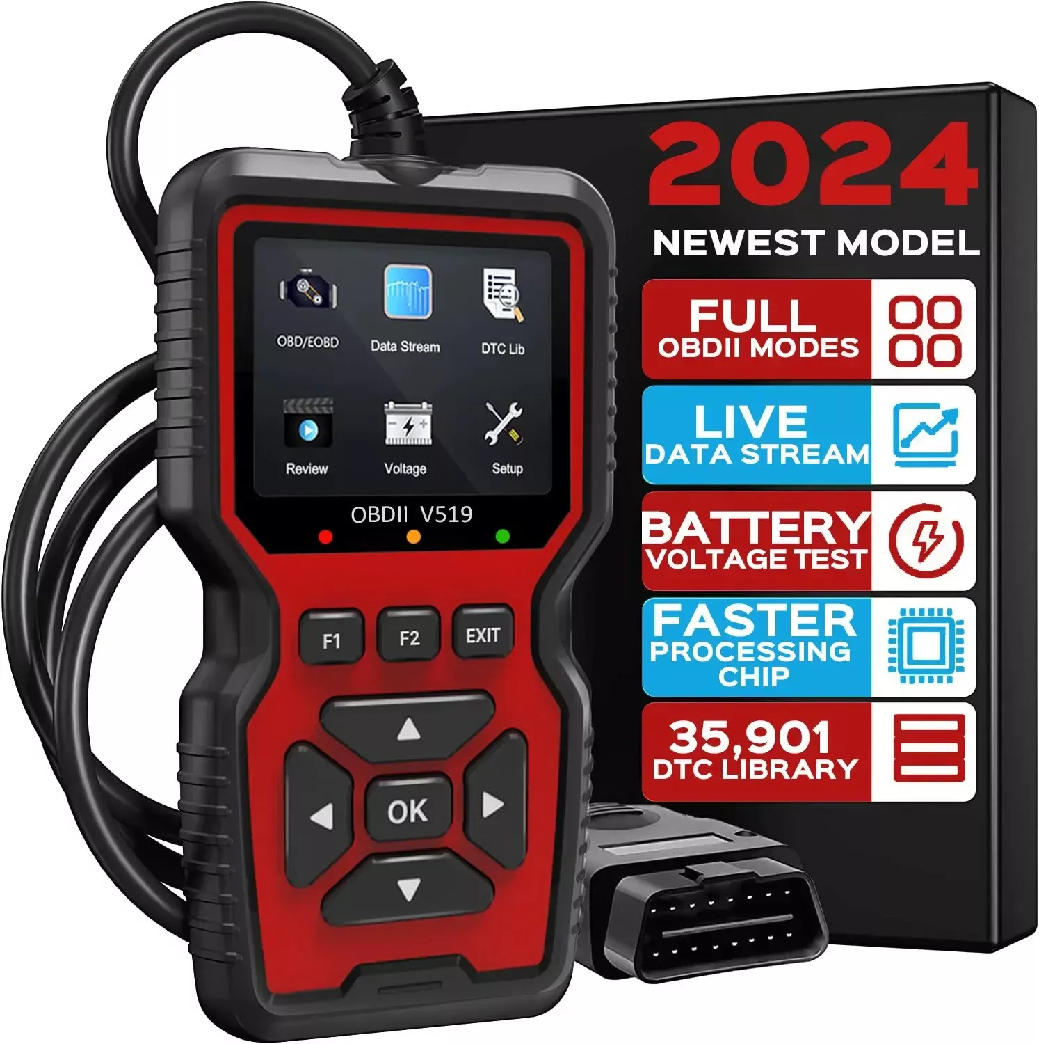 Ferramenta profissional do leitor do código de diagnóstico do mecânico OBDII dos dados vivos do leitor V159 OBD2 para a luz do motor de verificação