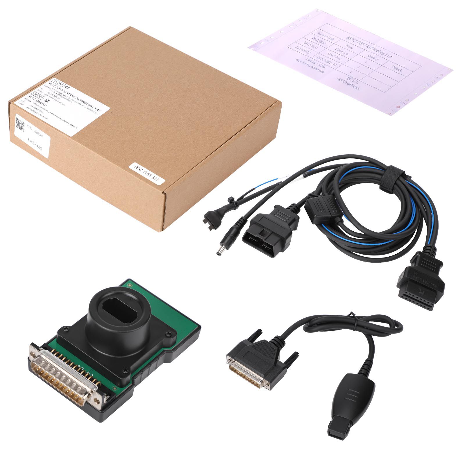 2025 OBDSTAR BENZ FBS3 Kit para ler PinCode/ECU Reset Virgin Program/Program Chaves usadas com OBDSTAR X300 Classic G3 e MP001 Programador
