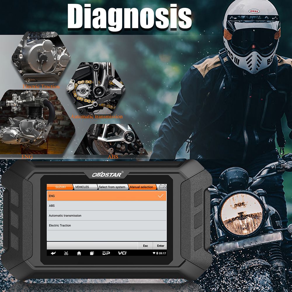 OBDSTAR MS50 Motorcycle Scanner Ferramenta de diagnóstico de motocicleta Atualização gratuita on-line
