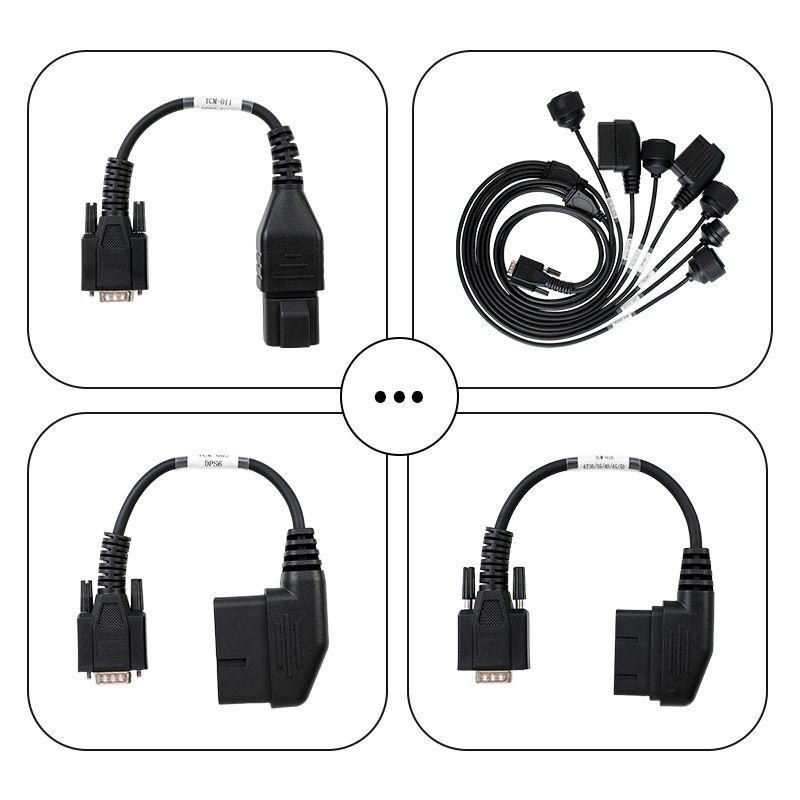 OBDSTAR TCM Conectores para DQ200/DQ250/DL501/DL382/DQ380/VL381/MPS6/DPS6/VGS2/6HP/8HP/9HP/etc.Trabalho com OBDSTAR DC706 e X300 Classic G3