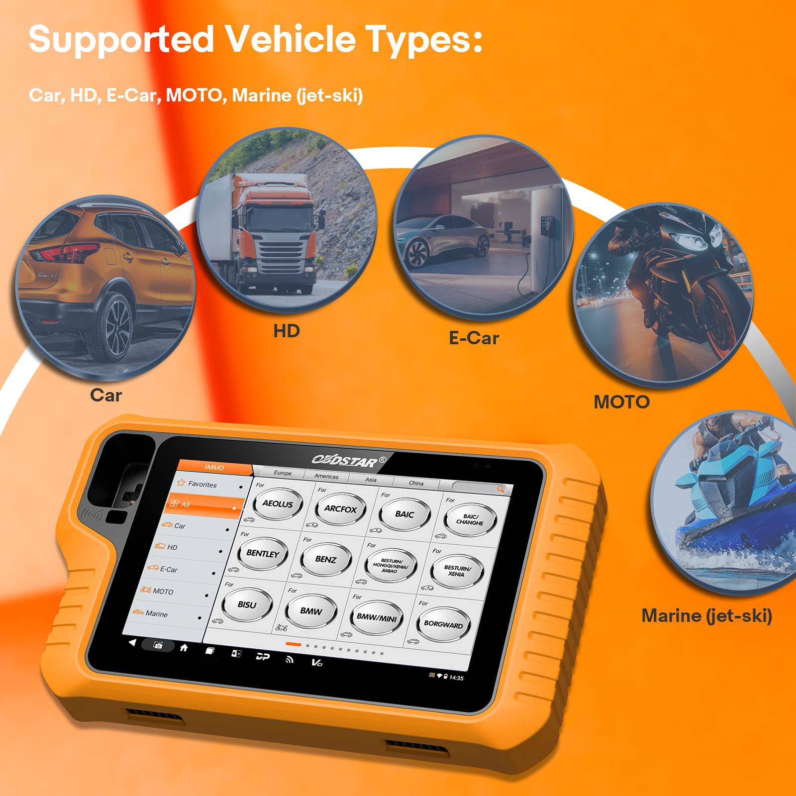 2025 OBDSTAR X300 Clássico Programador da chave G3 com o carro/HD/E-Car/Motocicletas/Jet Ski do apoio do CAN FD DoIP incorporado Obtenha o Sim e os adaptadores do motor da chave grátis