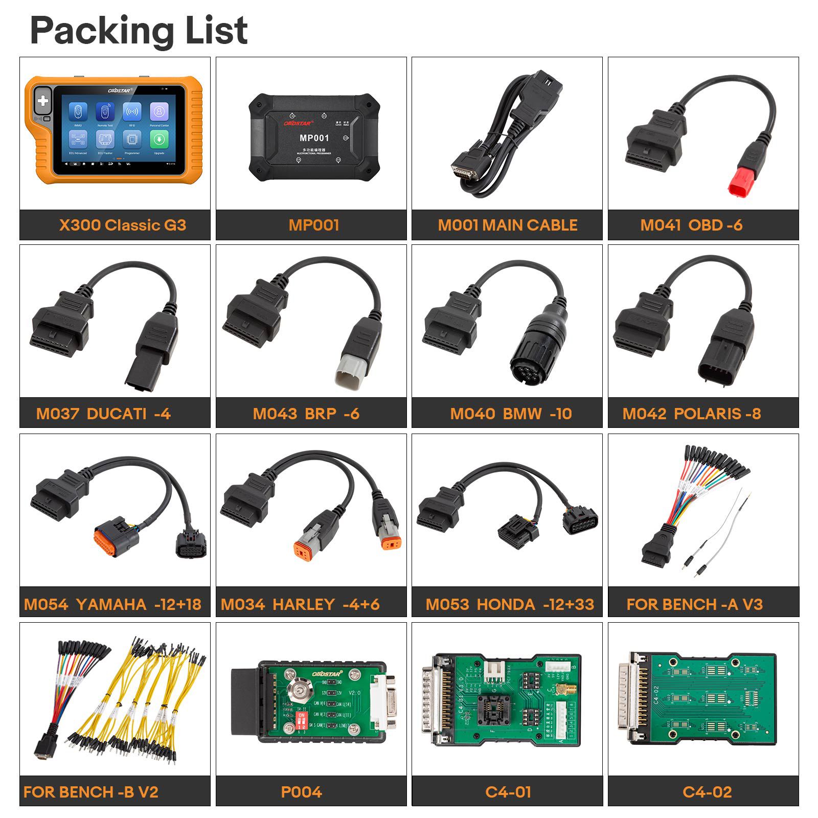 2025 OBDSTAR X300 Clássico Programador da chave G3 com o carro/HD/E-Car/Motocicletas/Jet Ski do apoio do CAN FD DoIP incorporado Obtenha o Sim e os adaptadores do motor da chave grátis