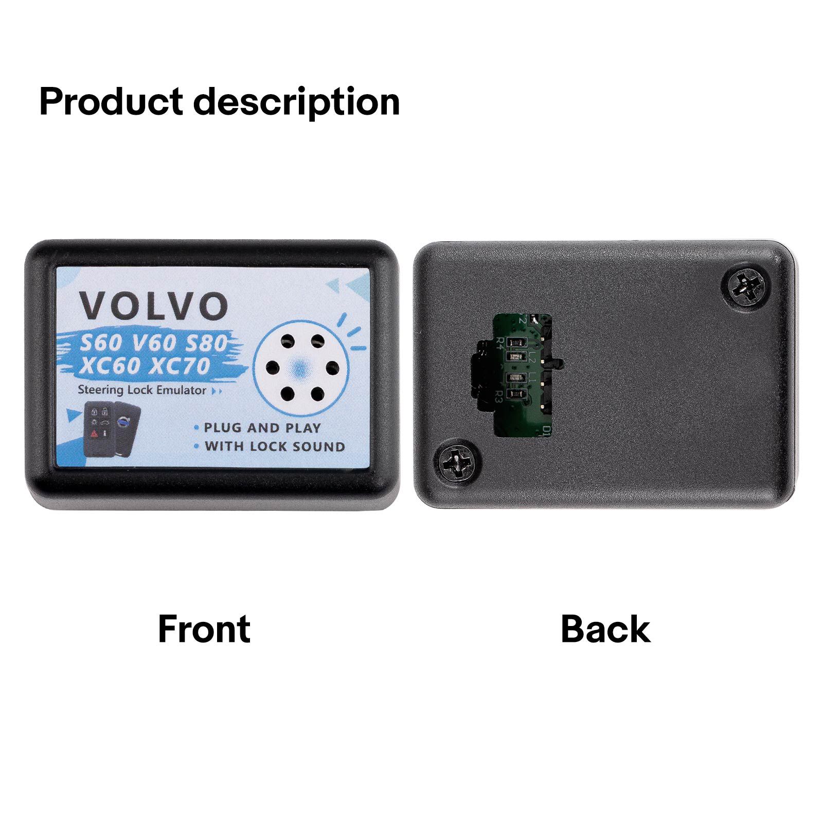 Emulador OEM para VOLVO S60 V60 S80 XC60 XC70 Bloqueio de direção com som de bloqueio (sistema LIN)