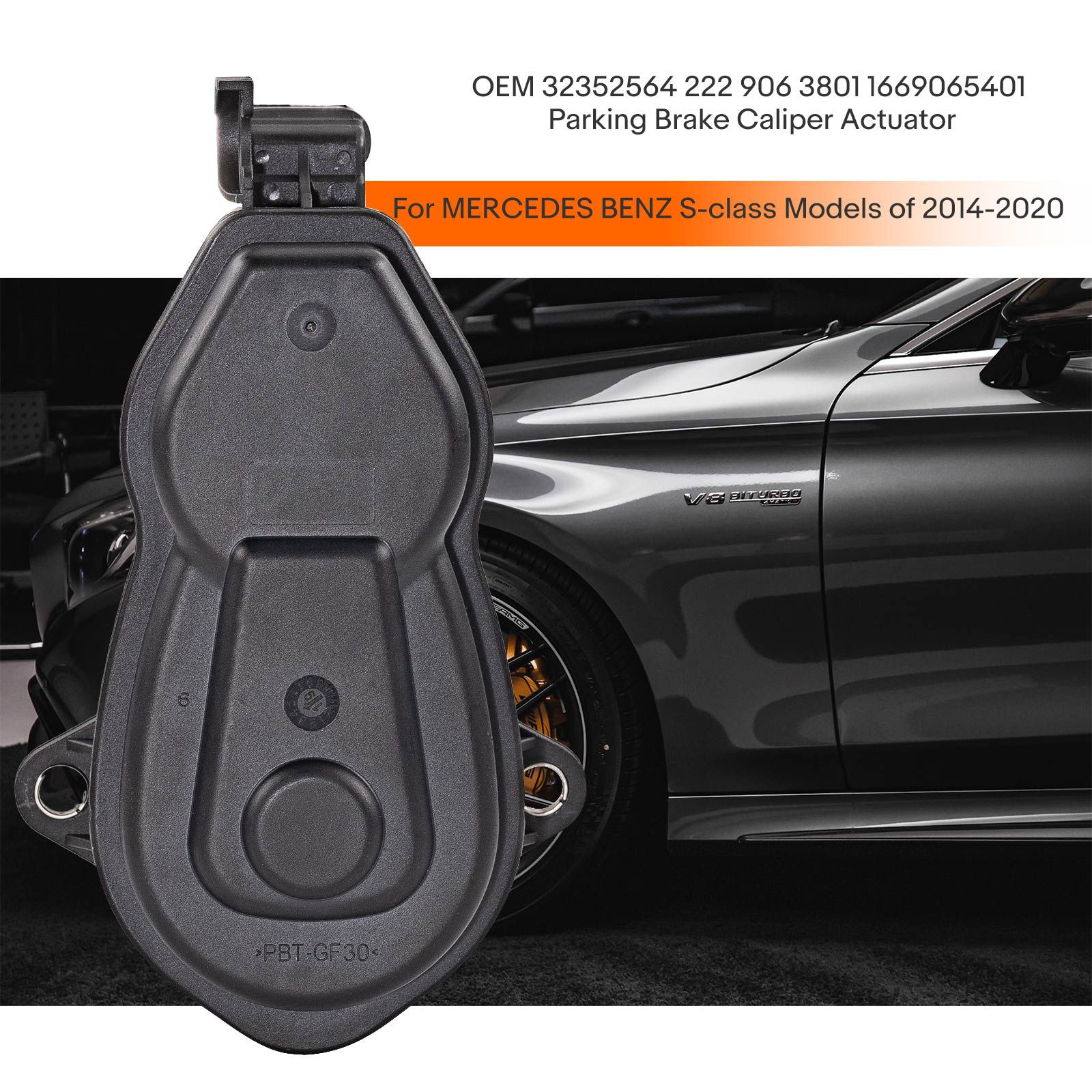 OEM 32352564 222 906 3801 1669065401 Atuador de pinça de freio de estacionamento para MERCEDES BENZ Modelos de classe S de 2014-2020