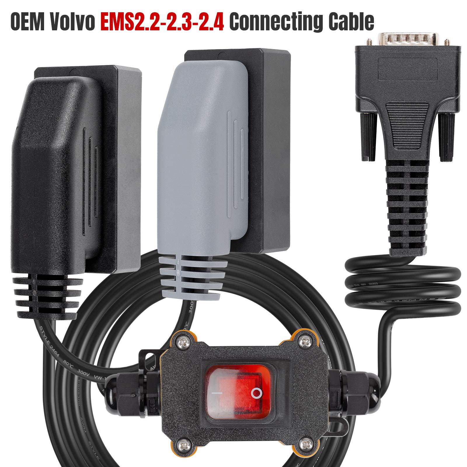 2024 OEM Volvo EMS2.2-2.3-2.4 Cabo de conexão Trabalho com KT200 e FoxFlash Suporte Volvo Antes do ano 2021