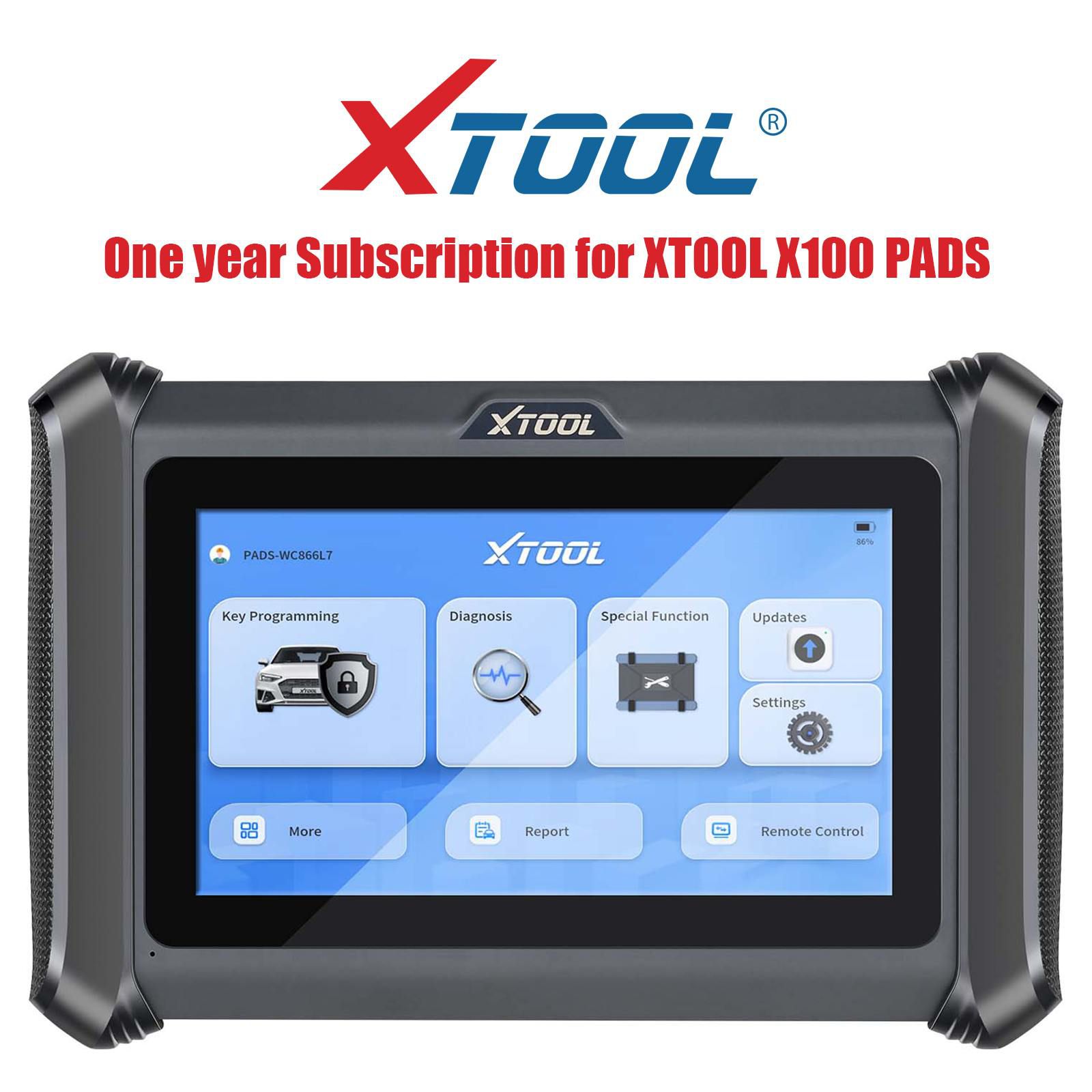 Serviço de atualização de um ano para XTOOL X100 PADS