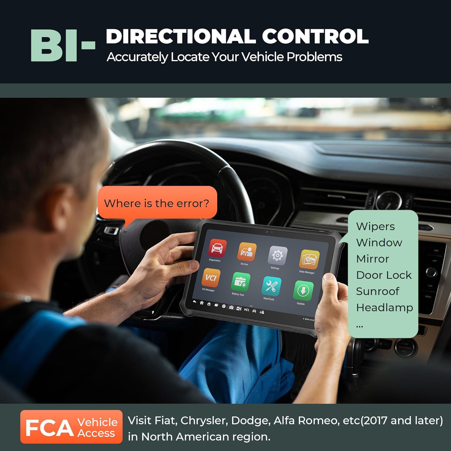 2025 OTOFIX D1 MAX Diagnóstico completo do sistema Scanner bidirecional Suporte ECU Codificação DoIP & CAN FD 40+ Serviços