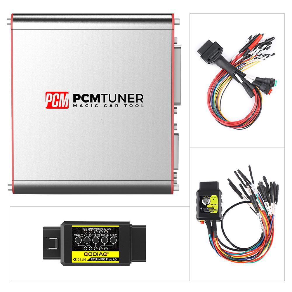 Programador ECU PCMtuner 67 Módulos em 1 + GODIAG GT107 DSG Gearbox Data Read / Write Adaptador com GT105 + Breakout Tricore Cabo