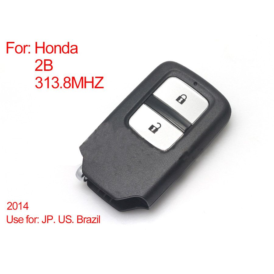 Chave de controle remoto 2Botões 313.8MHZ (Black) para Honda Inteligente