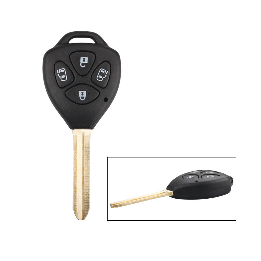 Botão de Chave Remota Shell 4 Button (sem fecho com porta deslizante) para Toyota 5pcs /lote