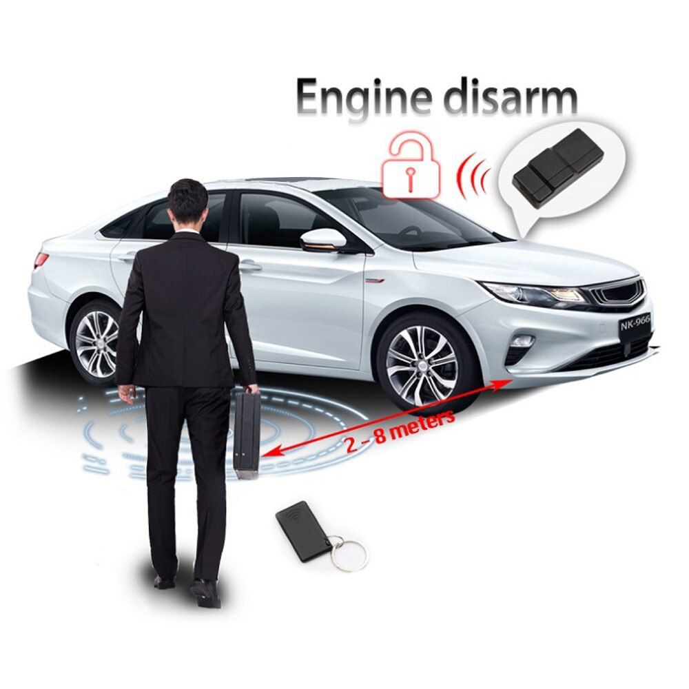 2.4G RFID Imobilizador Sem Fio Motor Bloqueio Sistema de Alarme Do Carro Anti-Hijacking Circuito Inteligente Cortar Dispositivo de Desbloqueio Automático